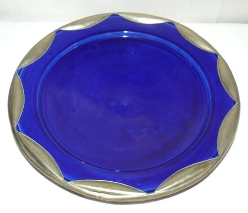 Grande piatto smaltato blu - grande,