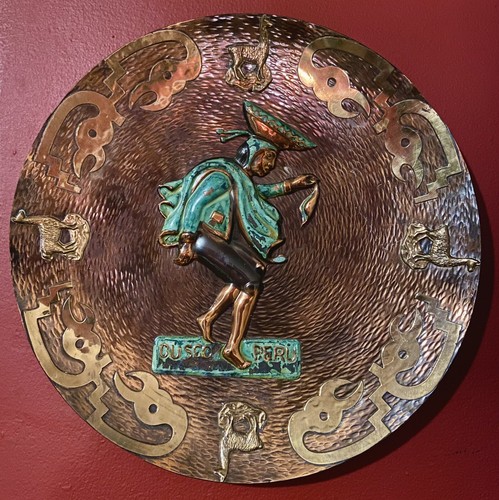 Piatto decorativo grande rame